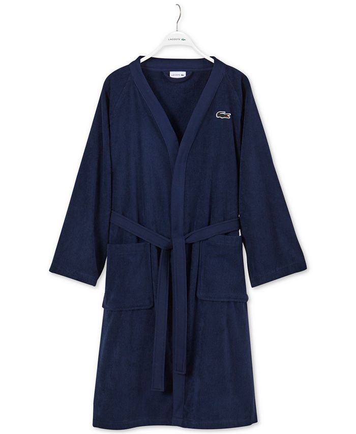 Lacoste Home Logo Patch 100 Cotton Pique Bath Robe & Reviews Home