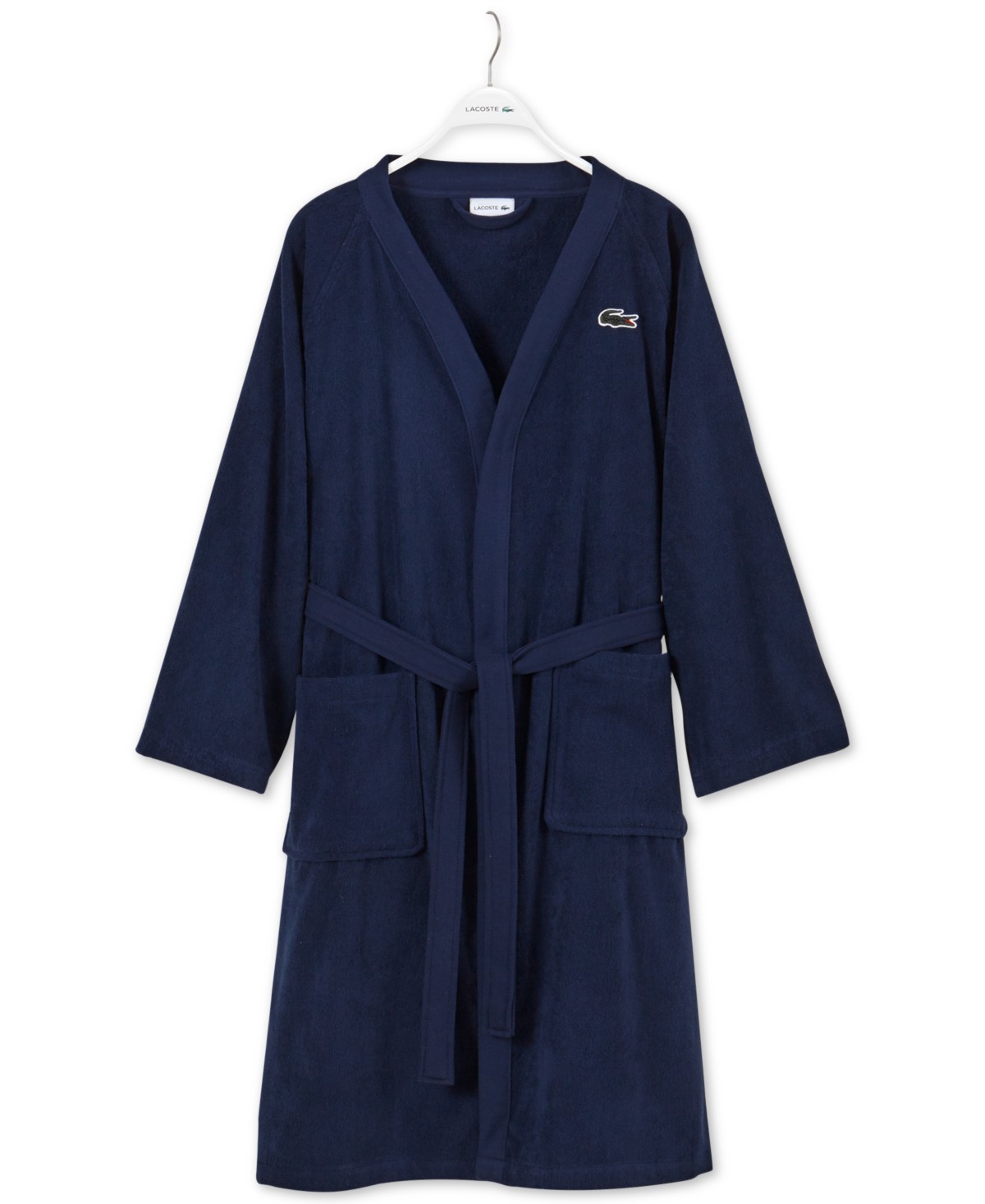 Lacoste Home Logo Patch 100% Cotton Pique Bath Robe — фото 1