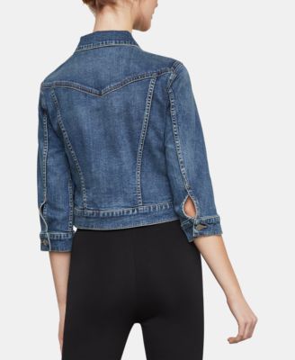 BCBGMAXAZRIA 3/4-Sleeve Denim Jacket - Macy's