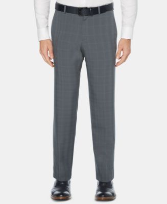 perry ellis portfolio modern-fit performance stretch dress pants Perry Ellis Portfolio Men's Modern Fit Stretch Dress Pants Dark Beige   Bristol Apparel Co