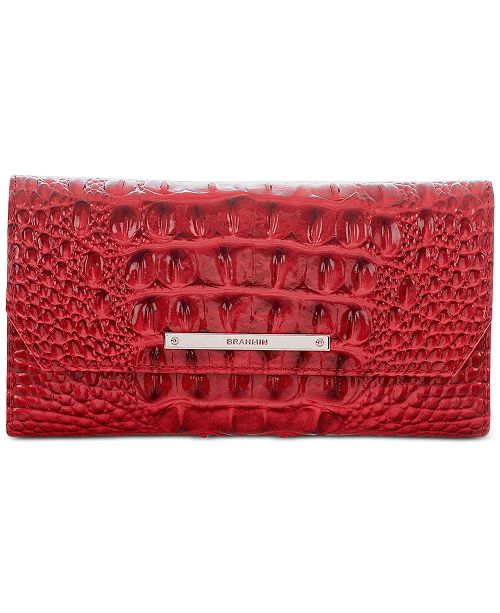 Brahmin Soft Checkbook Carnation Melbourne Embossed Leather Wallet- Created For Macy&#39;s & Reviews ...