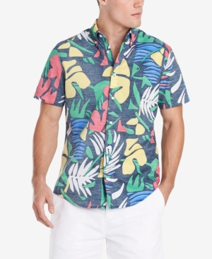 UPC 715676671651 product image for Tommy Hilfiger Men's Nesian Custom-Fit Tropical-Print Shirt | upcitemdb.com