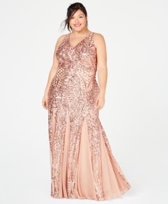 plush pink plus size dresses