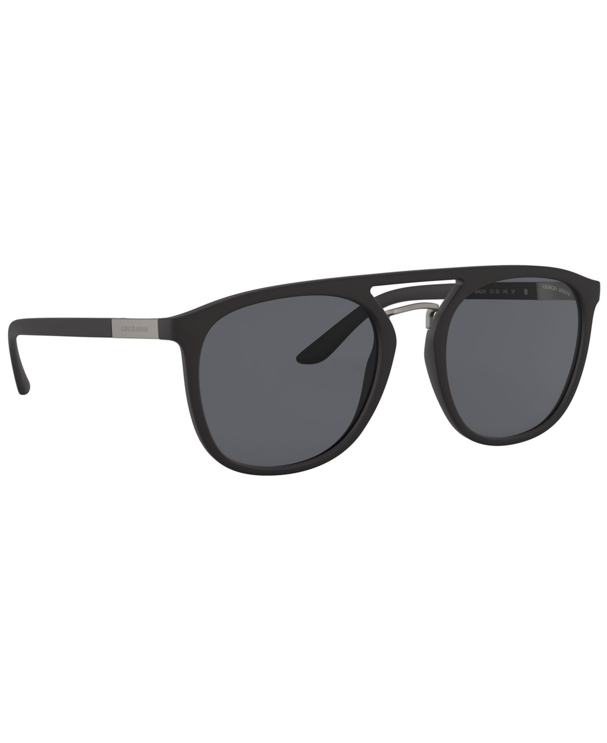 Shop Giorgio Armani Polarized Sunglasses, Ar8118 53 In Matte Black,polar Grey