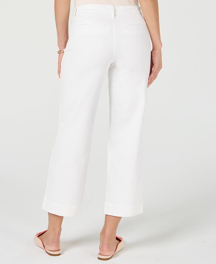 Charter Club Wide-Leg Cropped Pants, Created for Macy's & Reviews ...
