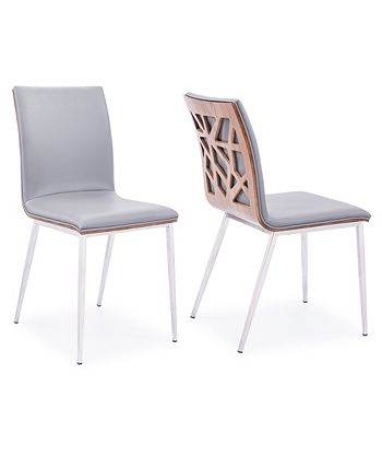 Armen Living - Crystal Dining Chair (Set of 2), Quick Ship