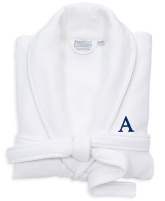 Personalized 100 Turkish Cotton Waffle Terry Bathrobe With Satin Piped Trim Collection