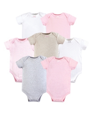 Hudson Baby Baby Cotton Bodysuits Girl Basics 7-Pack