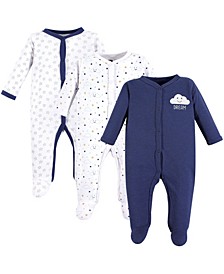 Baby Girls and Baby Boys Coveralls/Union Suits and Sleep and Play, 3-Pack