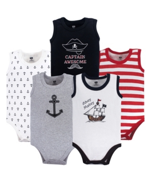 Hudson Baby Baby Girls and Baby Boys Sleeveless Cotton Bodysuits 5-Pack