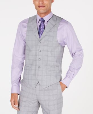 Sean John - Men's Classic-Fit Windowpane Vest