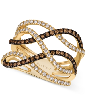image of Le Vian Chocolatier Diamond Statement Ring (3/4 ct. t.w.) in 14k Gold