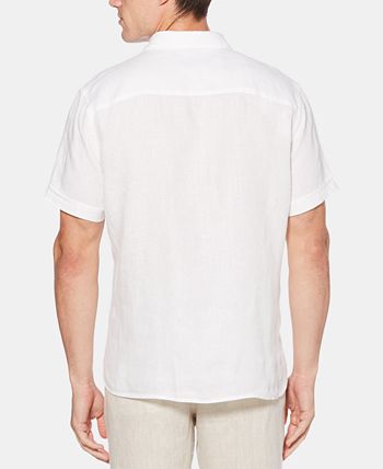 Perry Ellis - Chambray Linen Short-Sleeve Button-Front Shirt