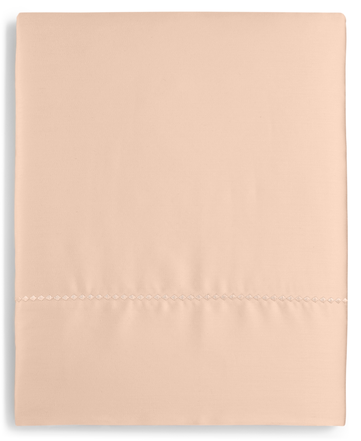Martha Stewart Collection Closeout!  Open Stock Solid 400 Thread Count Cotton Sateen Flat Sheet, King In Peach