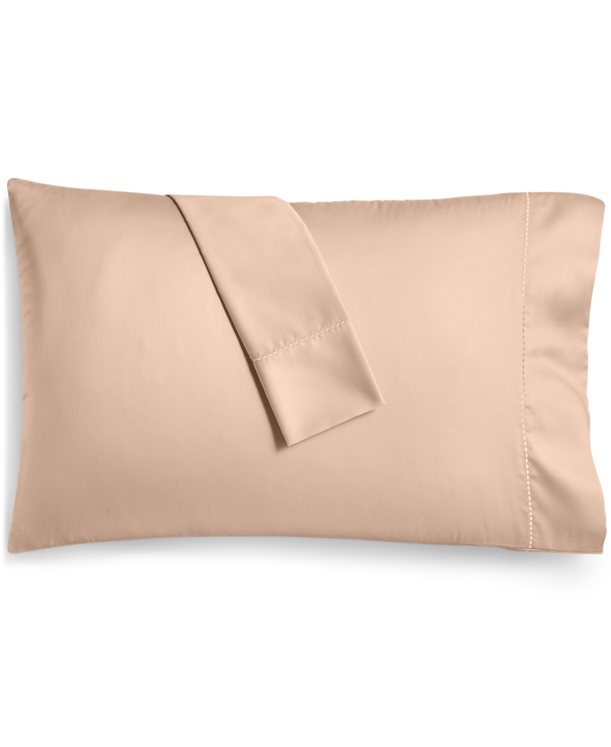 Martha Stewart Collection Closeout!  Open Stock Solid 400 Thread Count Cotton Sateen Pillowcase, Stan In Peach