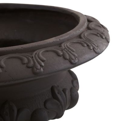 12.5-In. H Iron-finish Decorative Urn - Indoor/Outdoor