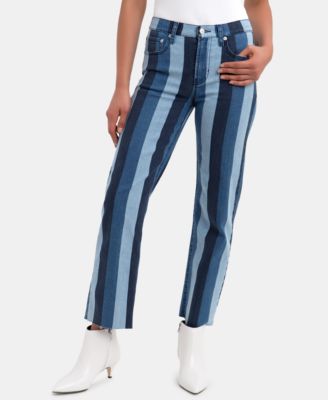 vertical striped jeans