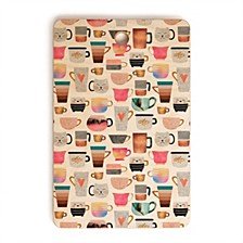 Coffee Cup Collection Rectangle Cutting Board