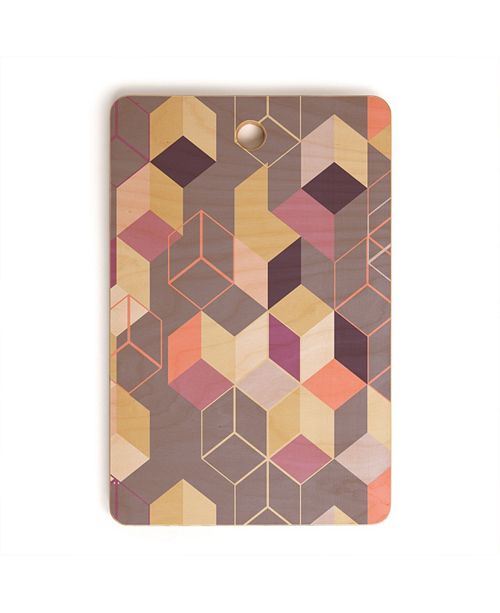 Deny Designs 3d Geometry Cubes 1 Rectangle Cutting Board Reviews Serveware Dining Macy S