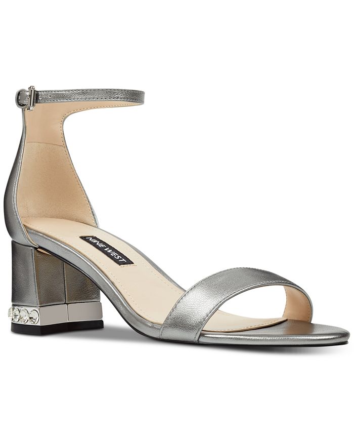 Nine West Hazel Embellished Block-Heel Sandals - Macy's