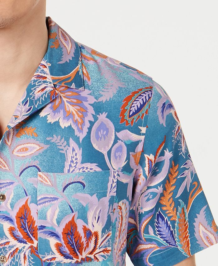Tasso Elba Men's Cira Floral Silk Shirt, Created for Macy's & Reviews ...