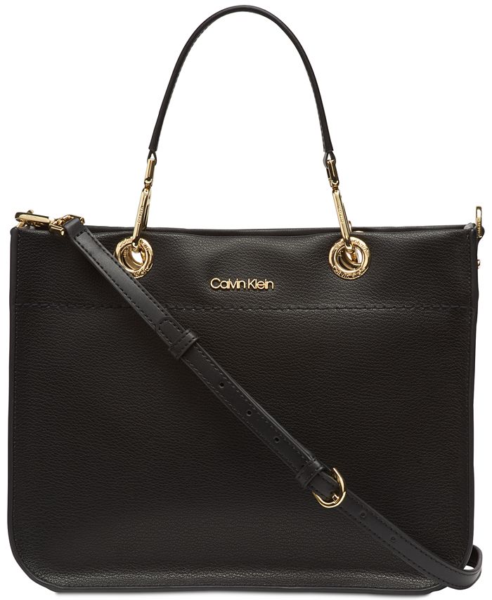 Calvin Klein Sandra Leather Satchel Macy s