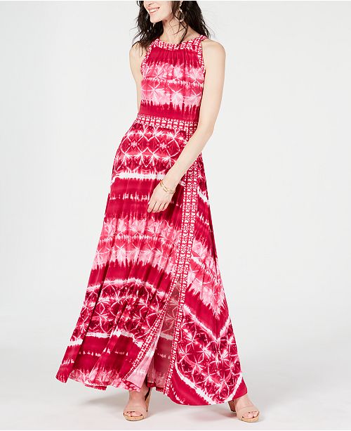 Inc International Concepts Inc Tie Dye Border Print Maxi Dress