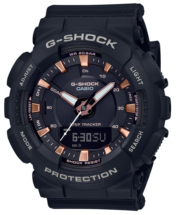 G Shock Women s Analog Digital Step Tracker Black Resin Strap