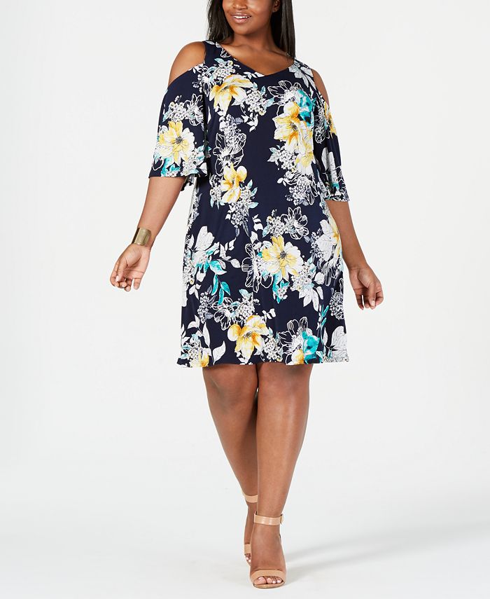 Connected cold sale shoulder dress
