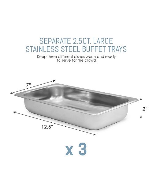 Elite by MaxiMatic Elite Platinum 3 x 2.5 Quart Stainless Steel