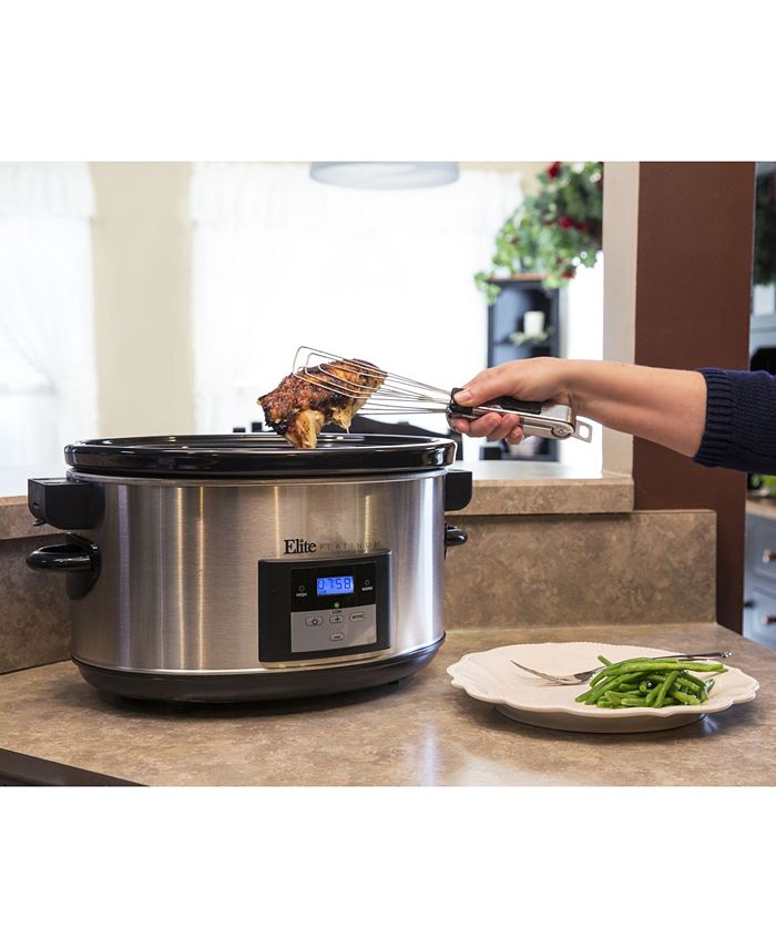 Elite Gourmet Stainless Steel Programmable Slow Cooker, 8.5 qt - Smith's  Food and Drug