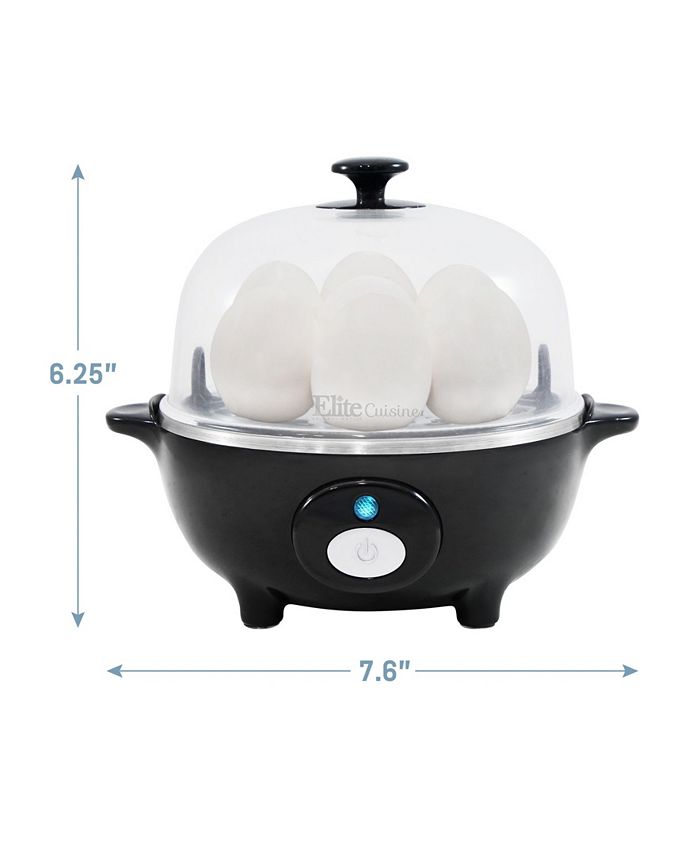 Elite Gourmet Easy Electric 7 Egg Capacity Cooker, Poacher, Steamer