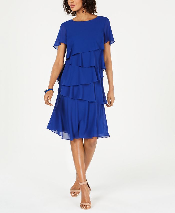 Jessica Howard Women's Tiered Fit & Flare Dress - Macy's