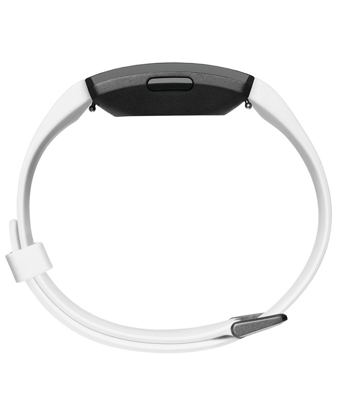 Fitbit Inspire HR White Strap Activity Tracker 16.4mm - Macy's