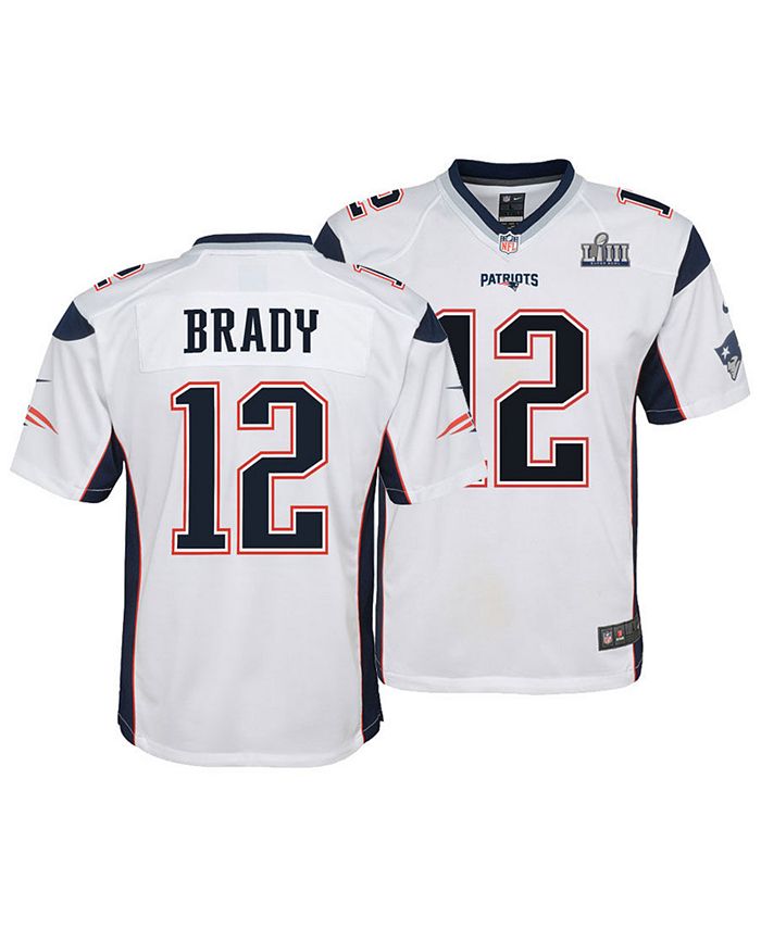 Men's New England Patriots Tom Brady Nike White Super Bowl LIII