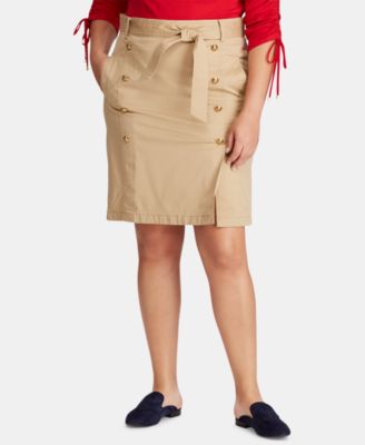 Lauren Ralph Lauren - Plus Size Belted Skirt