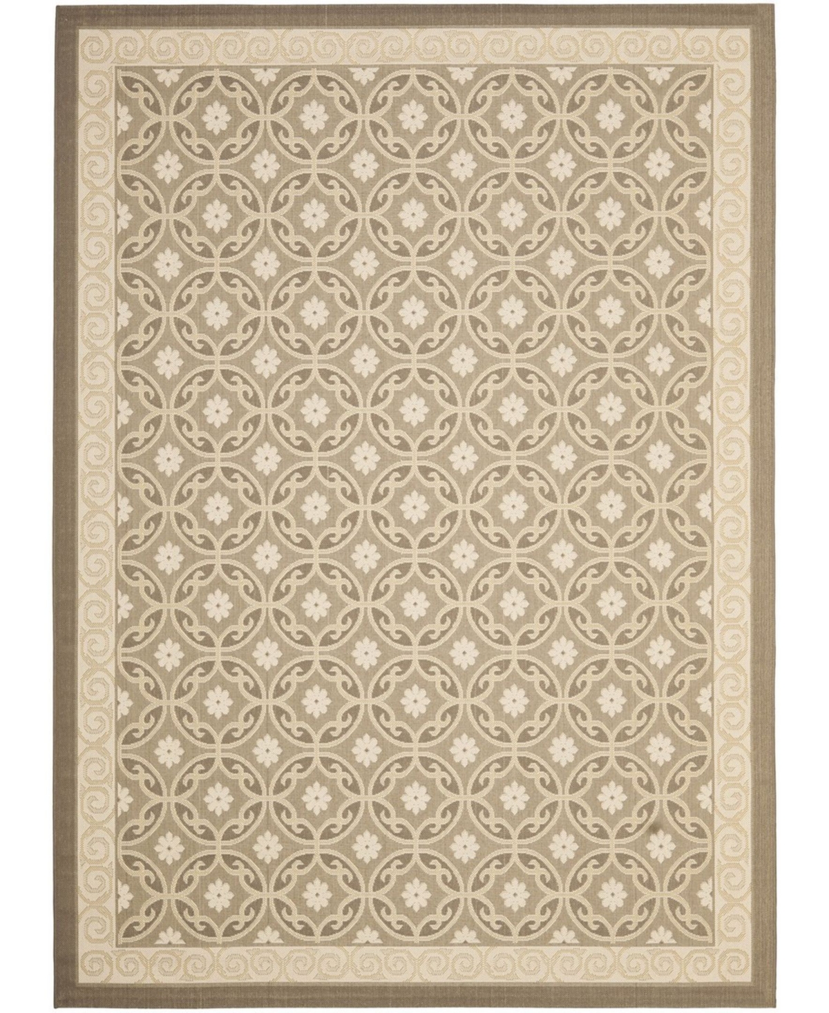 Safavieh Courtyard Beige 8' x 11' Outdoor Area Rug - Beige