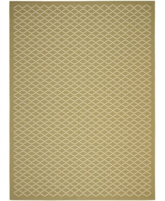 Courtyard CY6919 Green and Beige 8' x 11' Sisal Weave Outdoor Area Rug