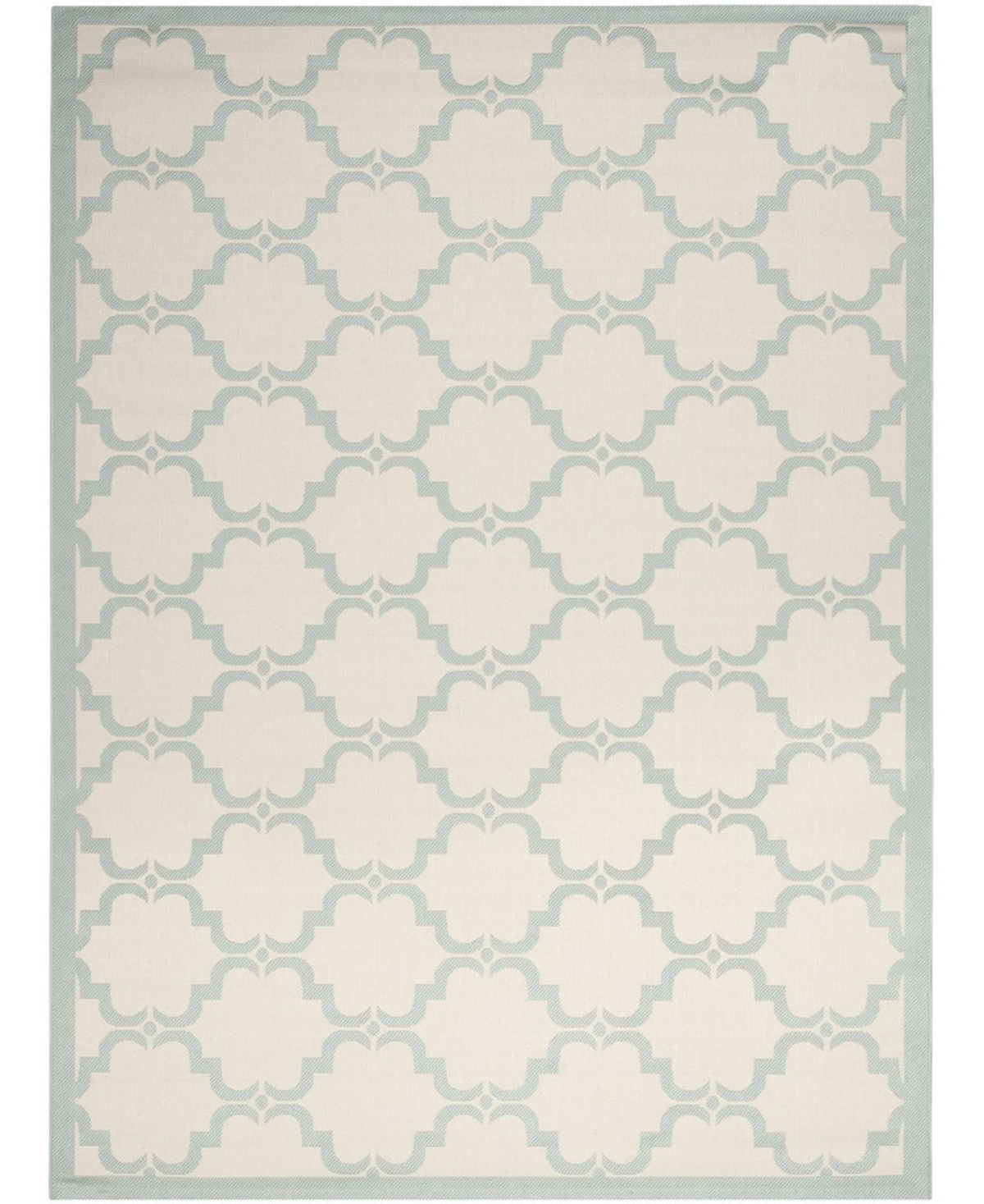 Safavieh Courtyard Beige and Aqua 8' x 11' Sisal Weave Outdoor Area Rug - Beige