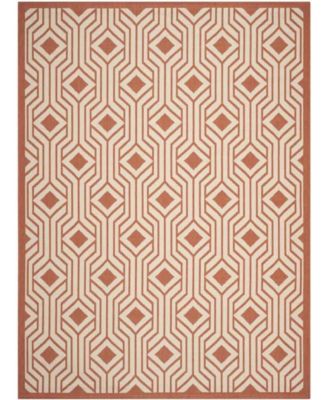 Courtyard CY6113 Beige and Terracotta 8' x 11' Sisal Weave Outdoor Area Rug