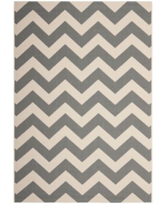 Courtyard CY6244 Gray and Beige 5'3" x 7'7" Outdoor Area Rug