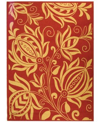 Courtyard CY2961 Red and Natural 8' x 11' Outdoor Area Rug