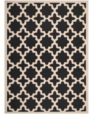 Courtyard CY6913 Black and Beige 8' x 11' Sisal Weave Outdoor Area Rug