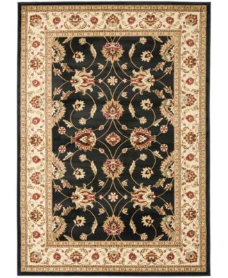 Lyndhurst LNH553 Black and Ivory 5'3" x 7'6" Area Rug