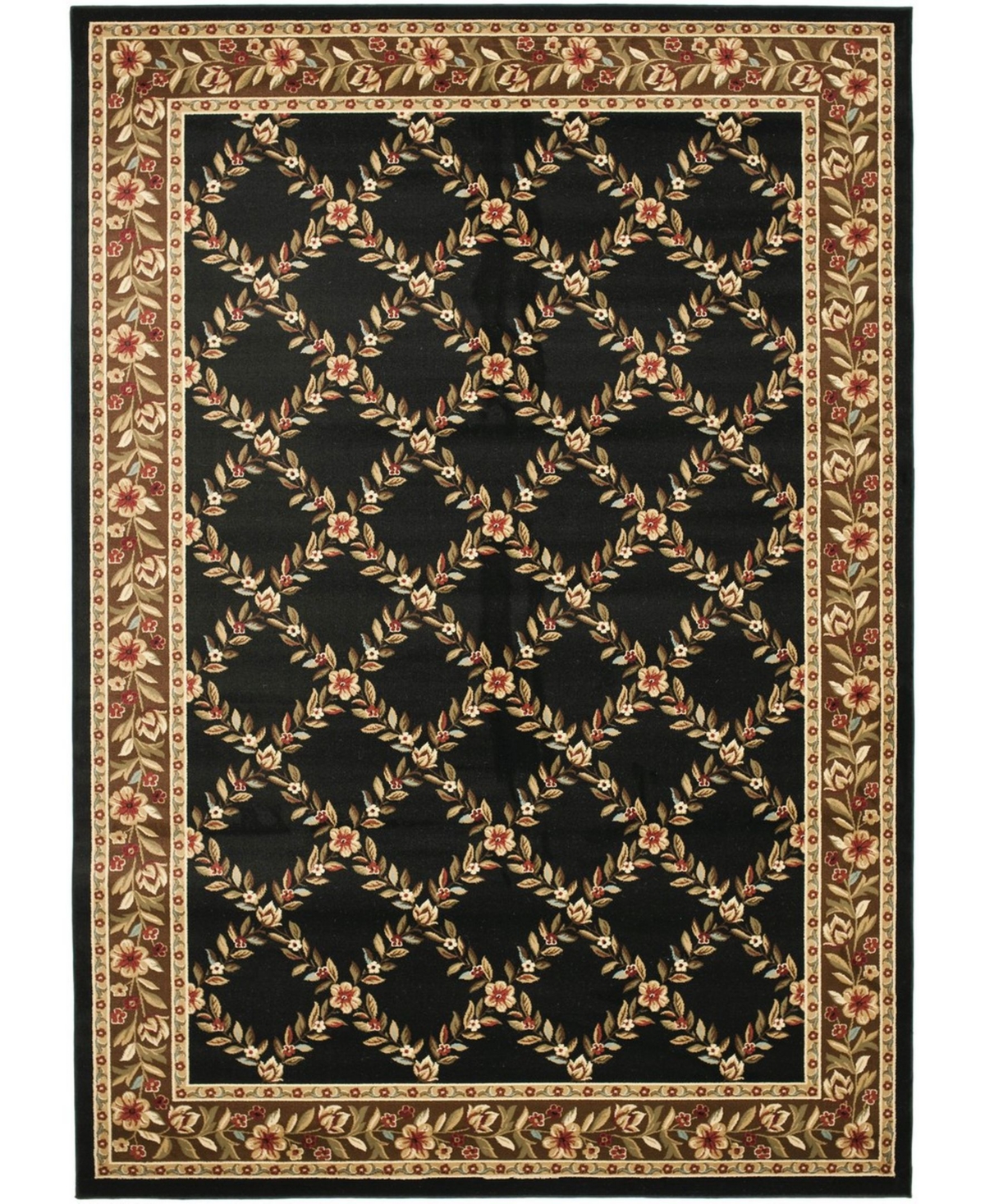Safavieh Lyndhurst LNH557 Black and Brown 8' x 11' Area Rug