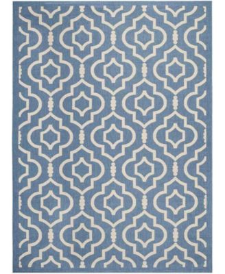 Courtyard CY6926 Blue and Beige 8' x 11' Sisal Weave Outdoor Area Rug