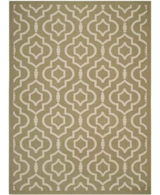 Courtyard CY6926 Green and Beige 8' x 11' Sisal Weave Outdoor Area Rug