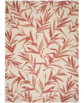 Courtyard CY7425 Beige and Terracotta 8' x 11' Sisal Weave Outdoor Area Rug