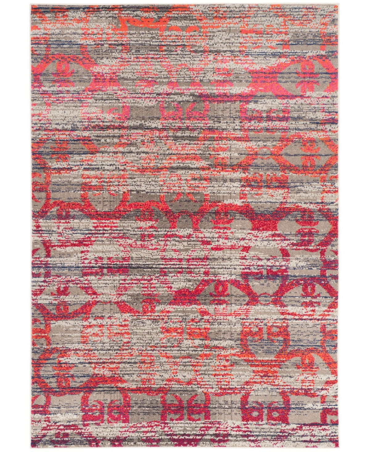 Safavieh Monaco Gray and Multi 6'7in x 9'2in Area Rug - Gray