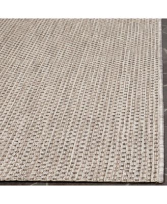 Courtyard CY8521 Beige and Brown 5'3" x 7'7" Sisal Weave Outdoor Area Rug